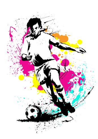 Abstract Soccer Player vector