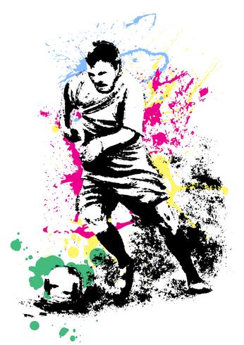 Jogador de futebol abstrata em ação - Download Vetores Gratis ...