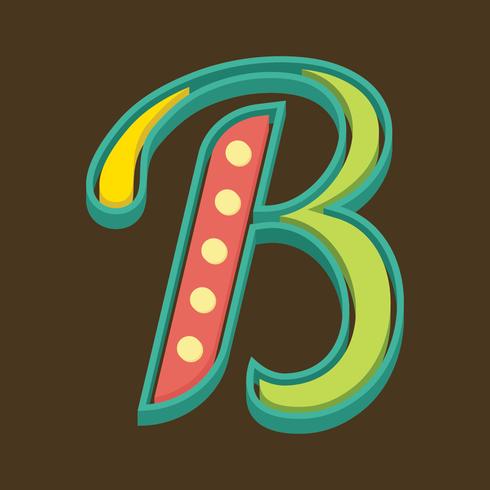 Letter B Typography vector
