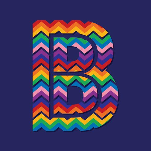 letter rainbow font typography vector vecteezy edit