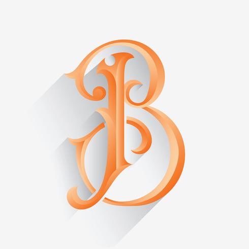 Letter B Typography vector