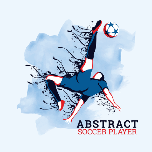 Abstract Soccer Player vector