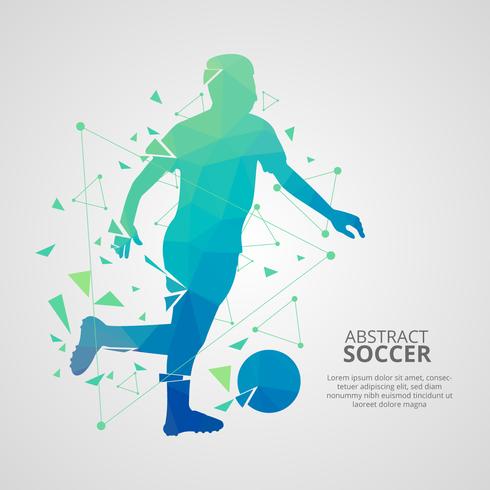 Vector abstracto del jugador de fútbol