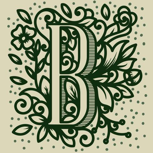 Letter B Typography vector