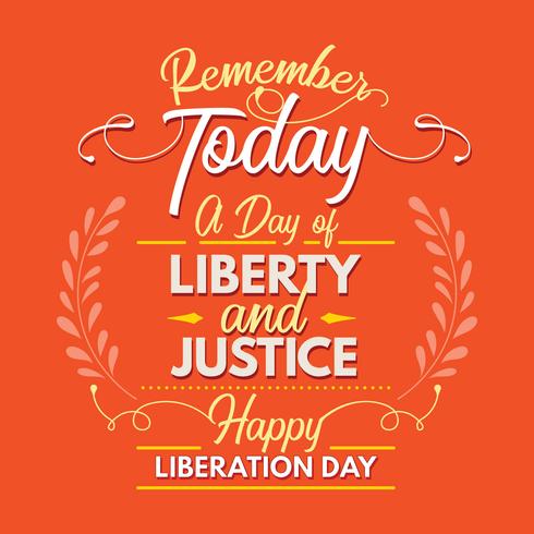 Liberation Day Quote Background vector