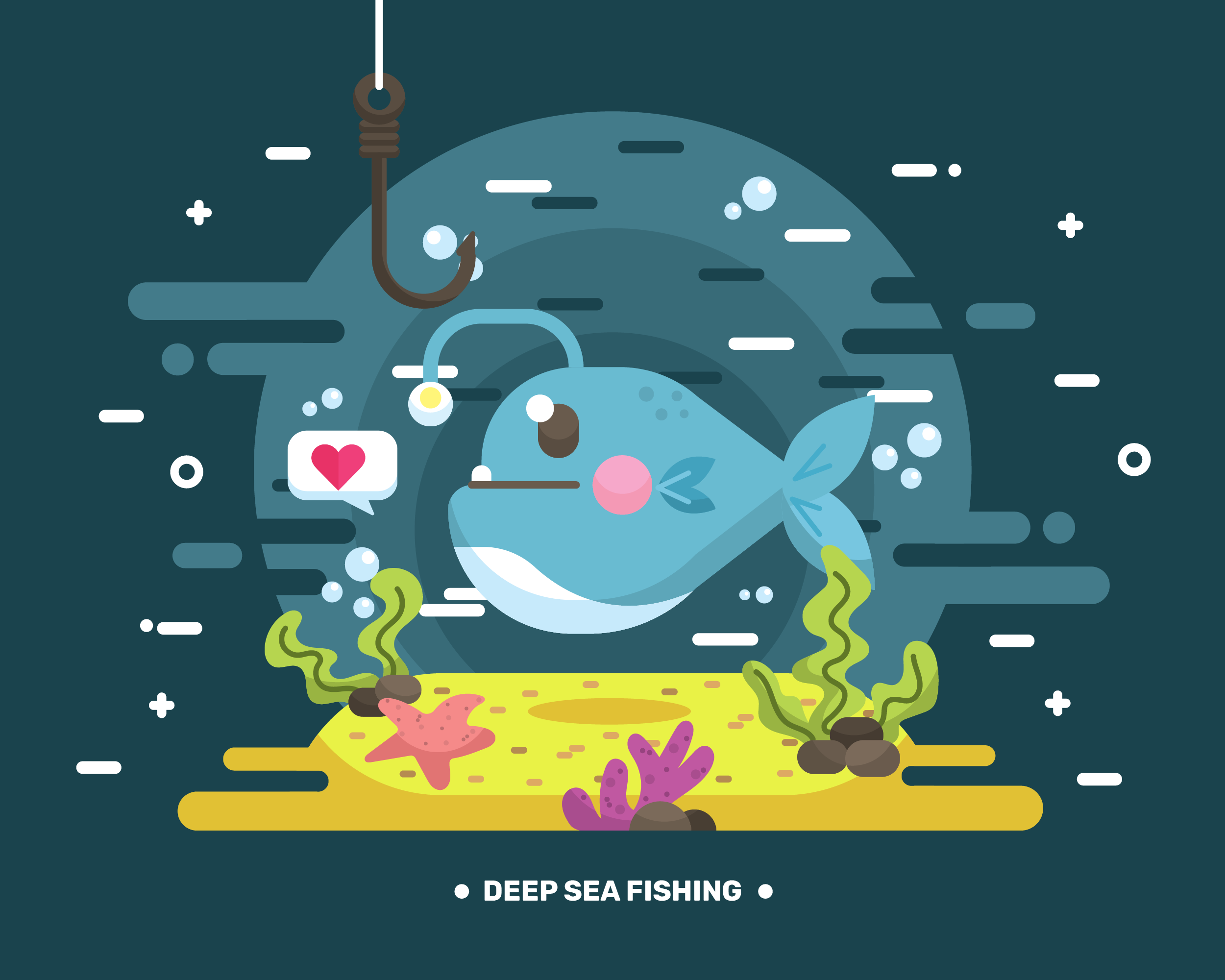 Download Deep Sea Fishing Vector - Download Free Vectors, Clipart ...