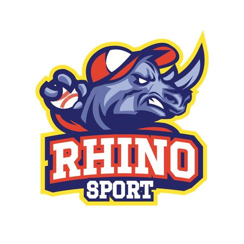 Baseball Rhino vector