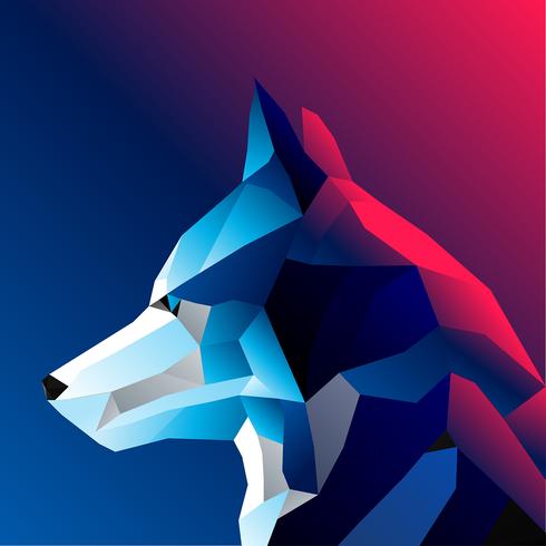 Vector abstracto del perro