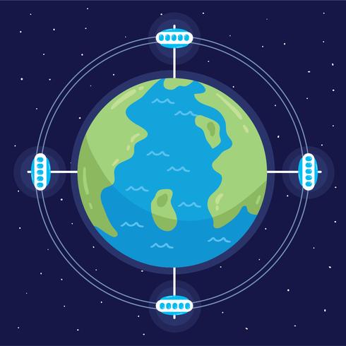 Vector de elevador de espacio plano