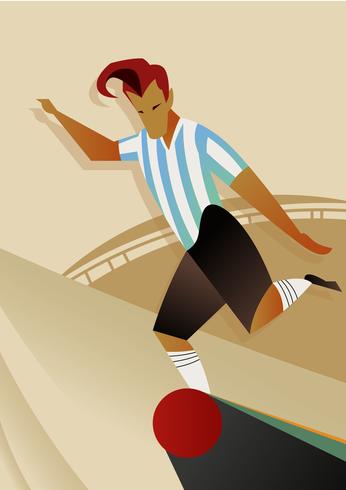 Argentina Soccer Players vector