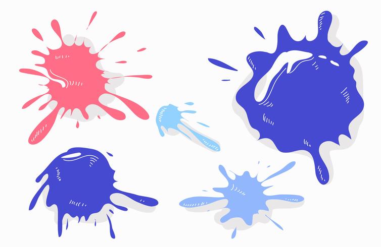 Inkblot Solid Cartoon Style Vector