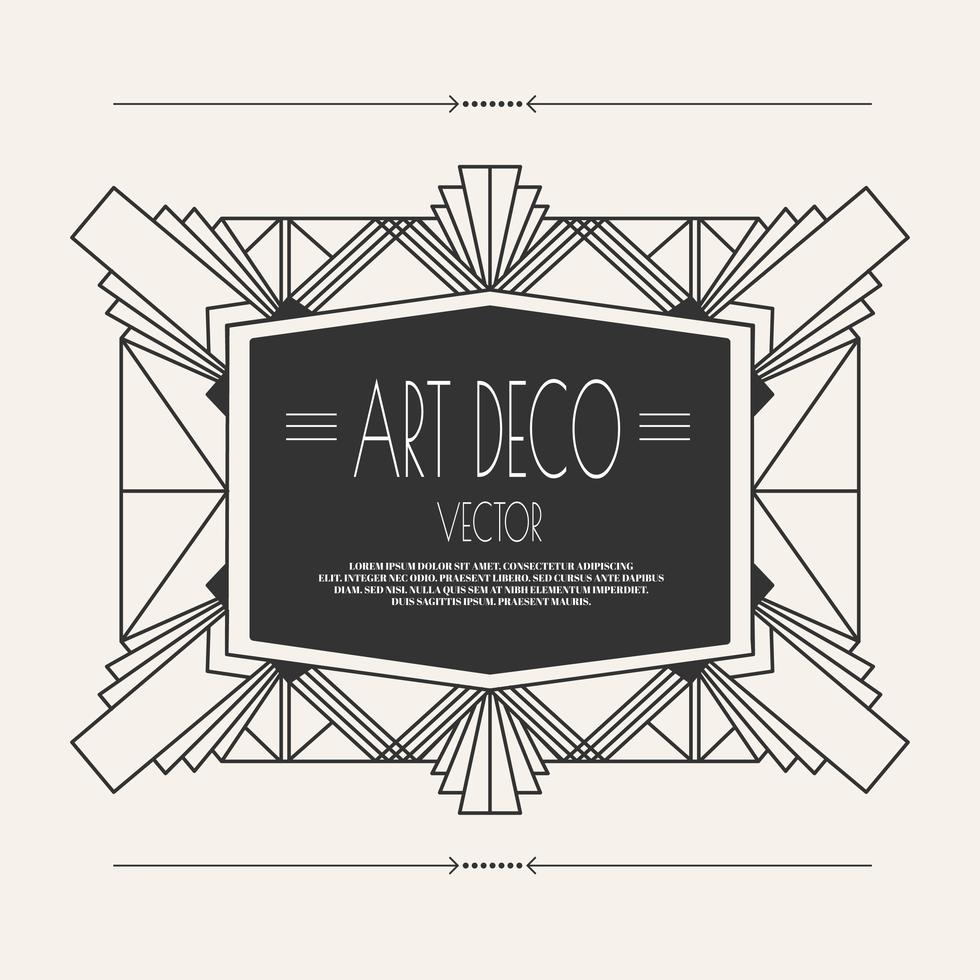 Art Deco Vintage Frame 208287 Vector Art at Vecteezy