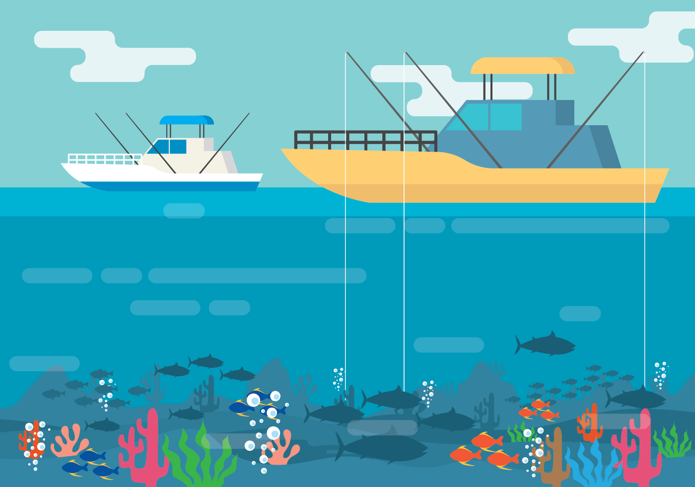 Download Deep Sea Fishing Illustration 208290 Vector Art at Vecteezy