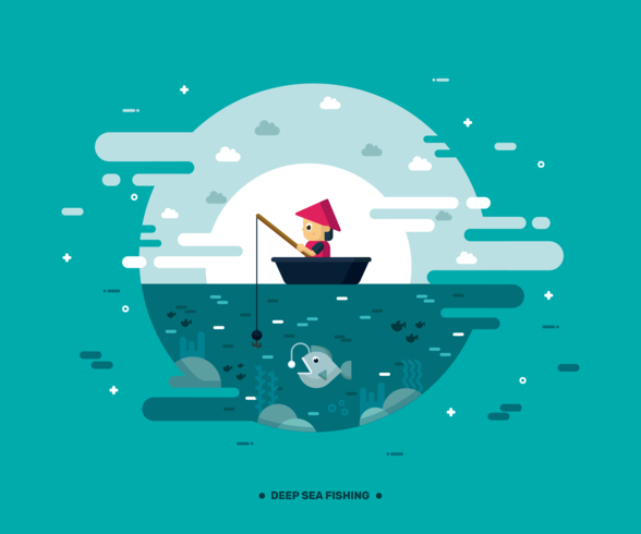 Deep Sea Fishing Vector