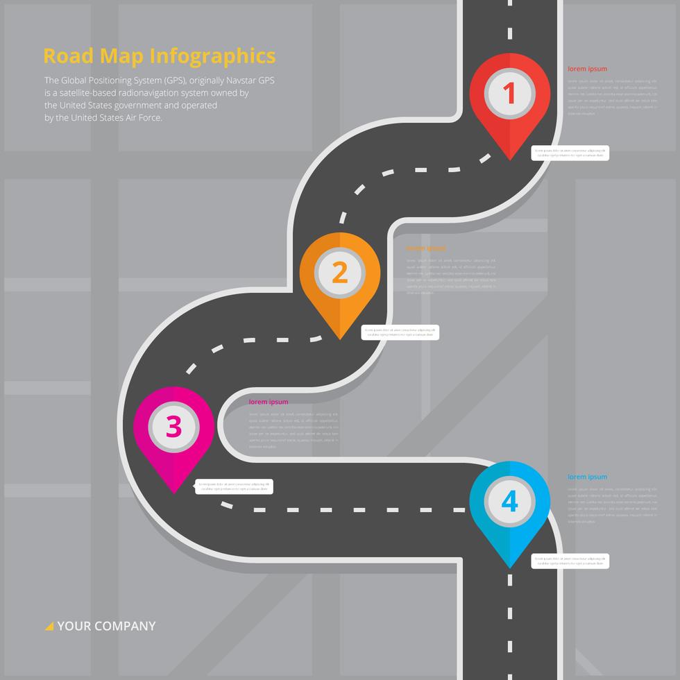 Road Map Graphics For PowerPoint