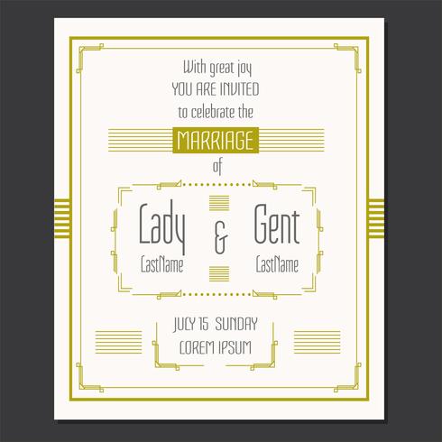 Vector de invitación de boda