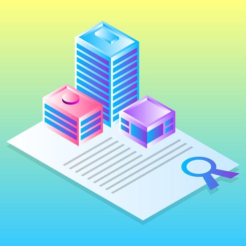 Flat Design Concept For Real Estate Business Vector Illustration