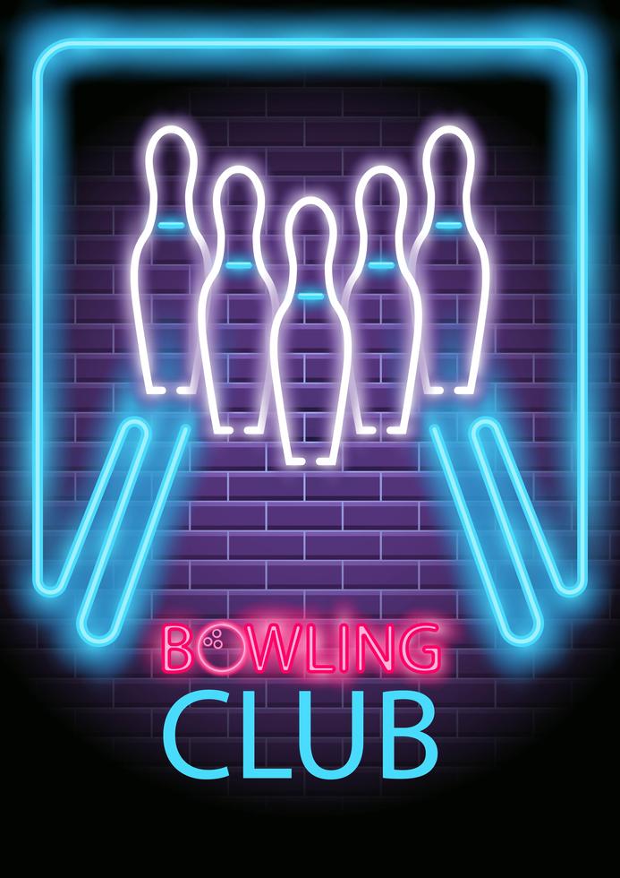 Neon Bowling 208422 Vector Art at Vecteezy
