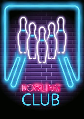 Neon Bowling vector