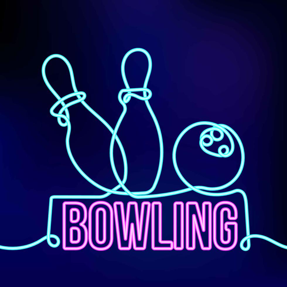Neon Bowling 208430 Vector Art at Vecteezy