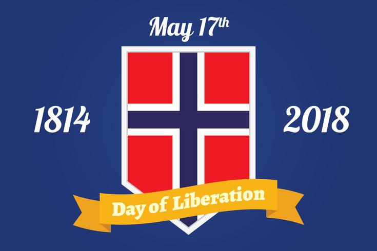 Norwegian Day of Liberation Background vector