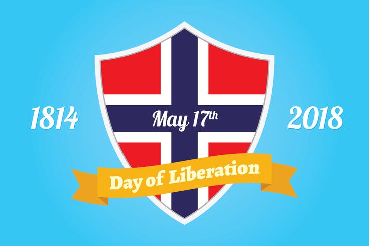 Norwegian Day of Liberation Background vector