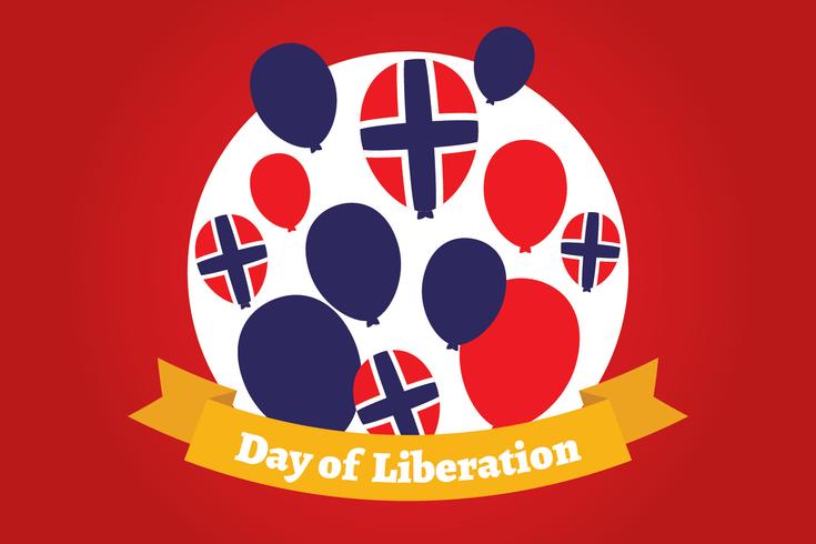 Norwegian Day of Liberation Background vector