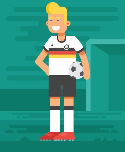 Ilustración de personajes de fútbol alemán vector