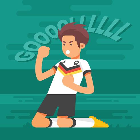 German Soccer Characters Illustration vector