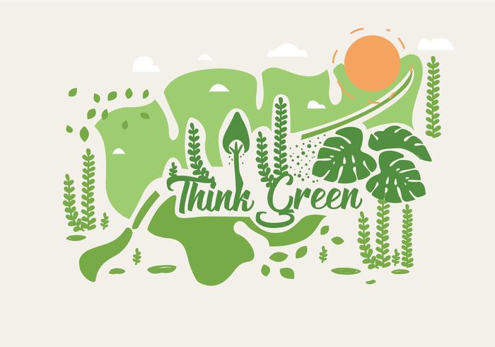 Think Green Poster Vol 2 Vector
