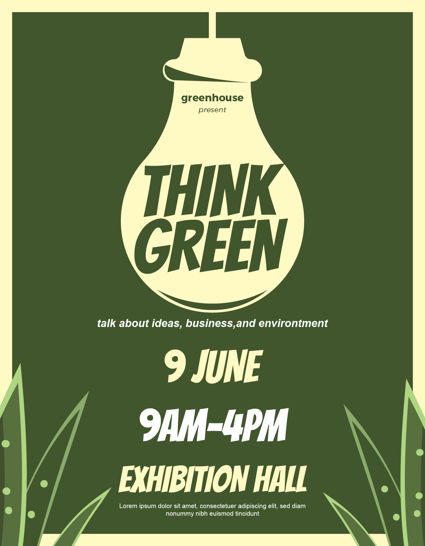 Think Green Poster 208478 Vector Art at Vecteezy