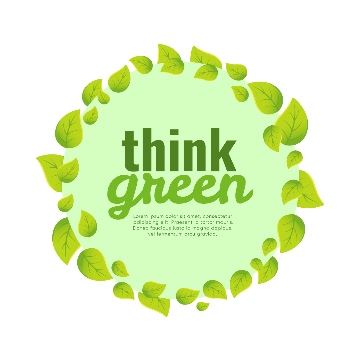 Think Green Poster Background 208481 Vector Art at Vecteezy