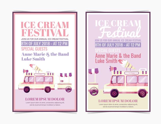 Vector Ice Cream Festival Posters