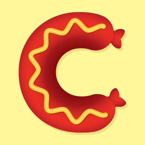 Letter C Typography  vector