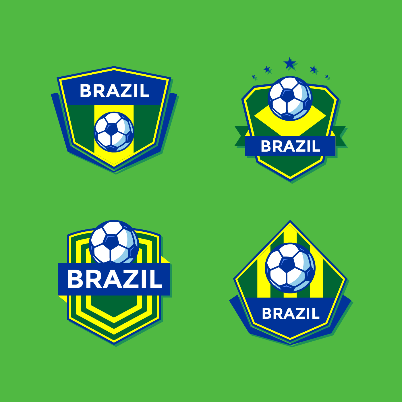 Brazilian Soccer Patches Vector 208501 Vector Art at Vecteezy