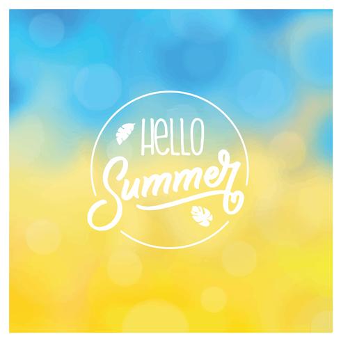 Blurry Bokeh Summer Background vector