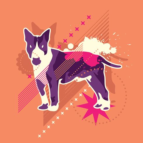 abstract dog vector