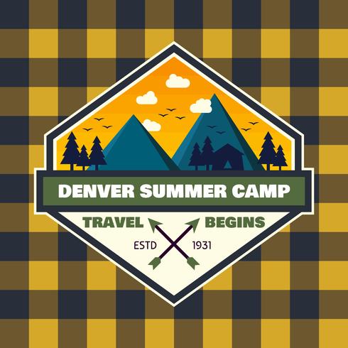 Unique Summer Camp Patch Vectors