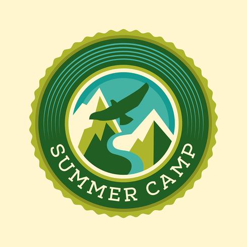 summer camp patch vector