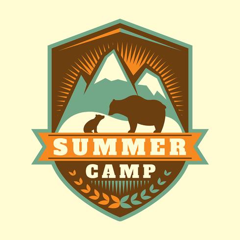 summer camp patch vector