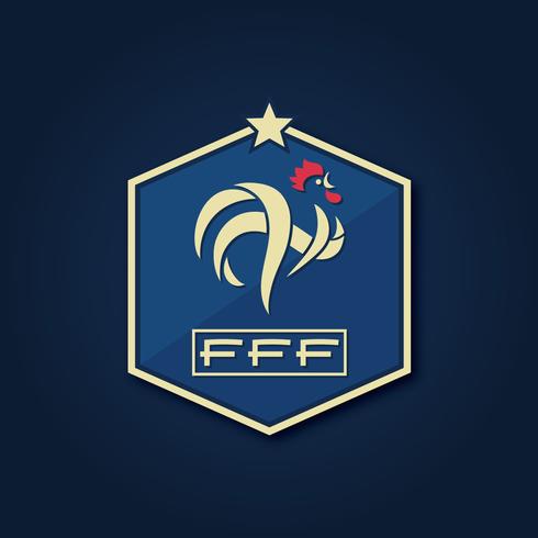 Insignia de fútbol francés vector