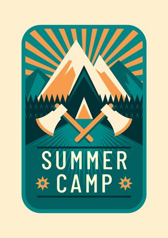 summer camp patch vector