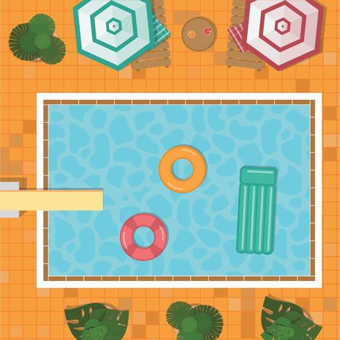 Vintage Swimming Pool vector