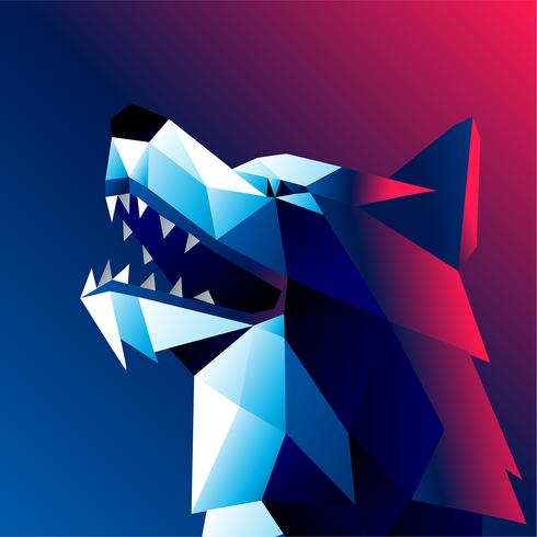 Vector abstracto del perro