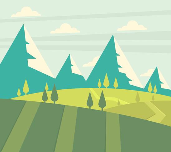 Diseño de paisaje plano vector