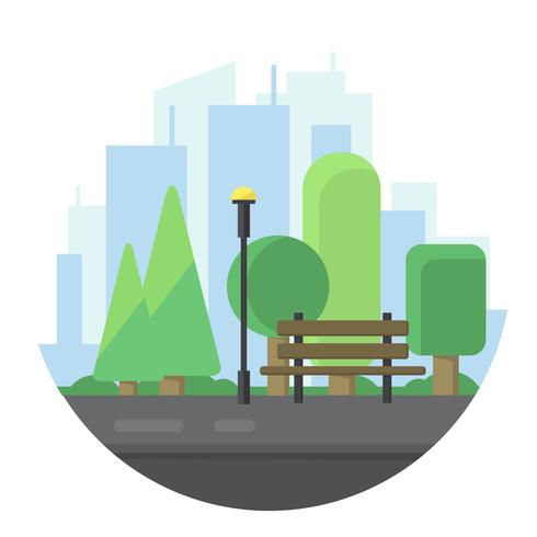 Flat Urban Park vector