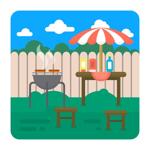 Backyard Grill vector