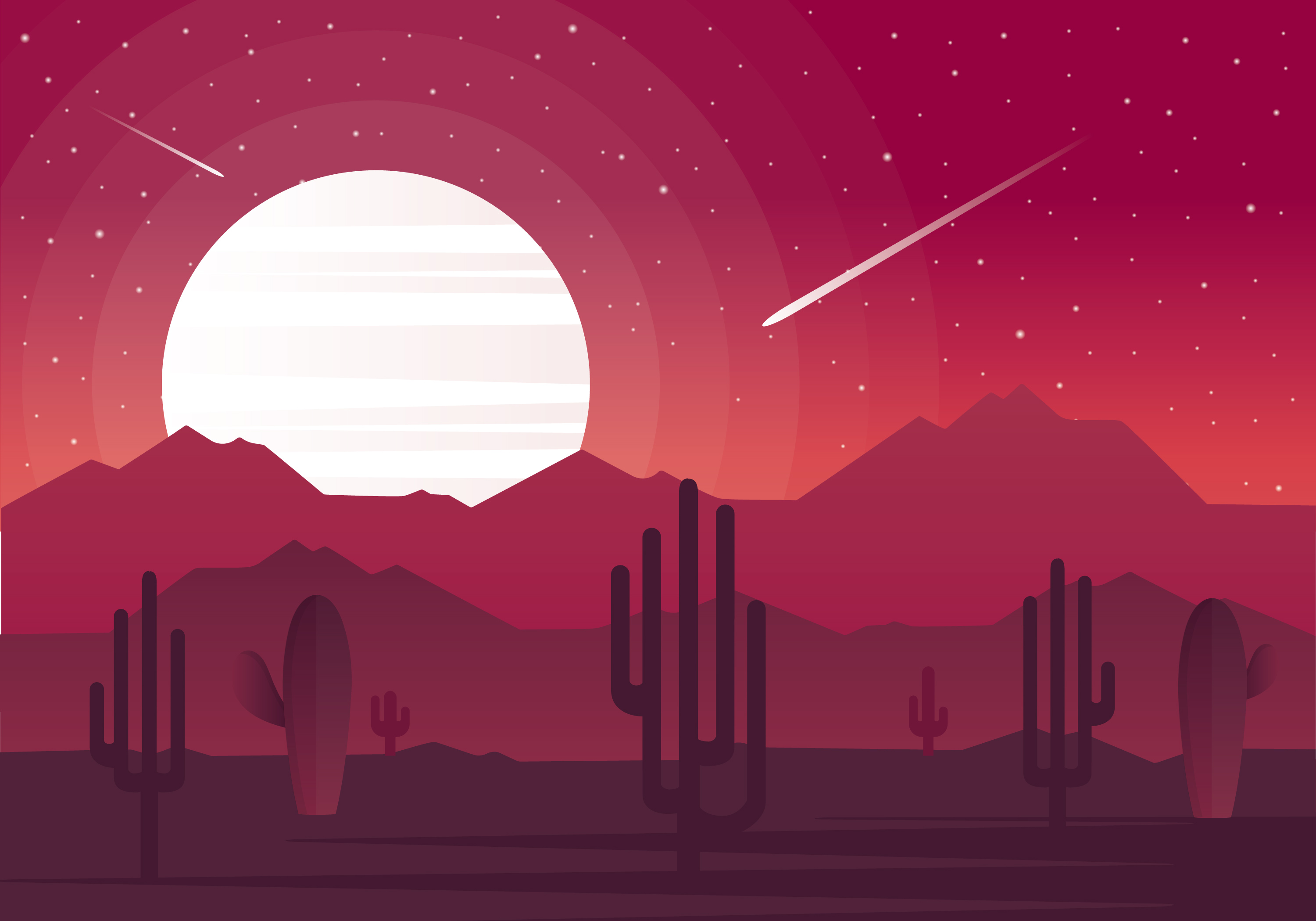 Vector Abstract Red Landscape Illustration 208995 Vector Art at Vecteezy