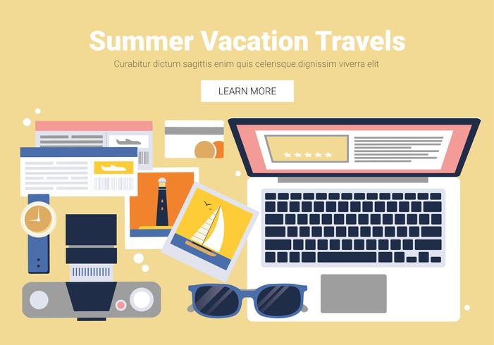 Vector Summer Travelling Design Elements