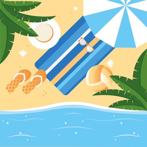 Vector Summer Vacation Design Illustration